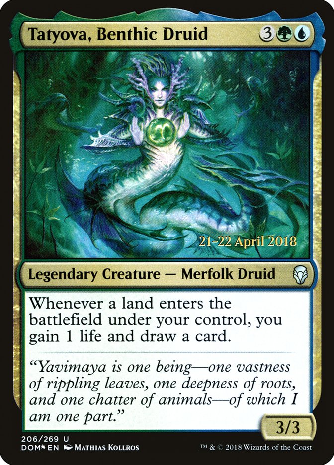 Tatyova, Benthic Druid [Dominaria Prerelease Promos] | Golgari Games