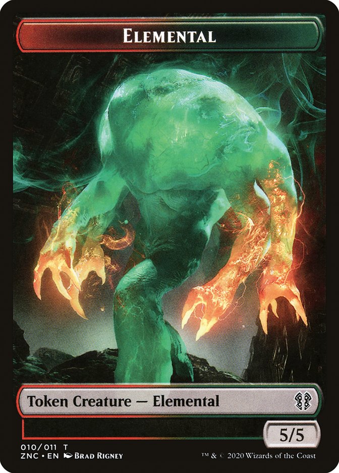 Elemental (008) // Elemental (010) Double-sided Token [Zendikar Rising Commander Tokens] | Golgari Games