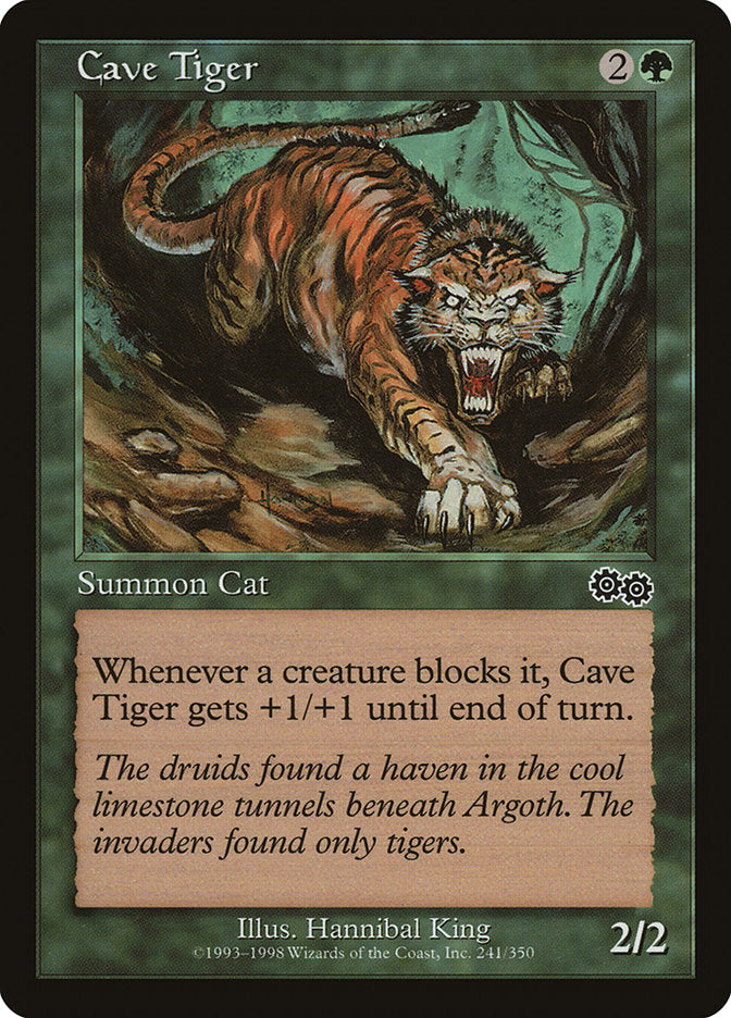 Cave Tiger [Urza's Saga] | Golgari Games