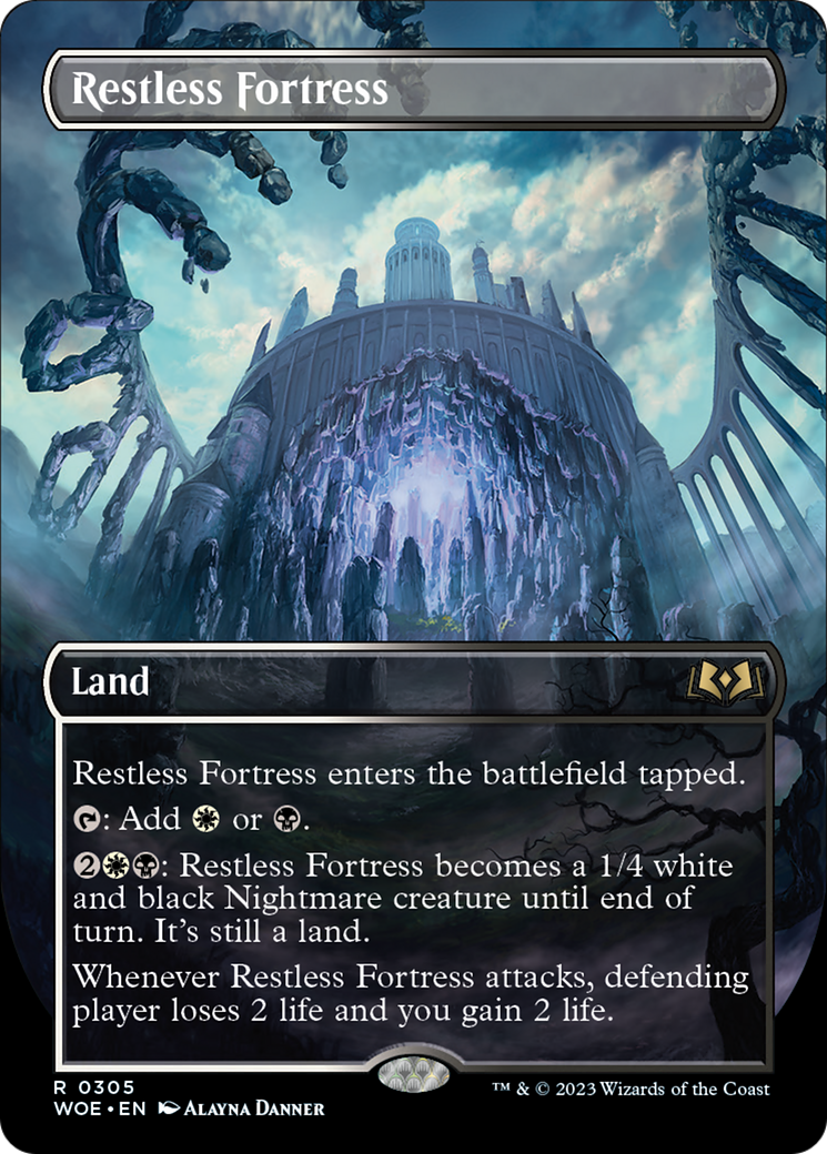 Restless Fortress (Borderless Alternate Art) [Wilds of Eldraine] | Golgari Games