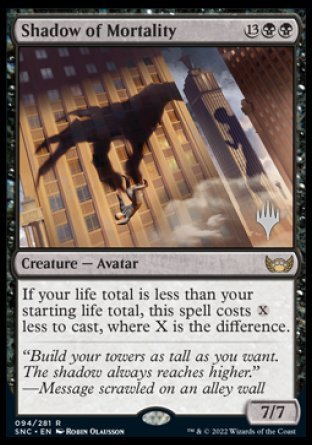 Shadow of Mortality (Promo Pack) [Streets of New Capenna Promos] | Local Legends