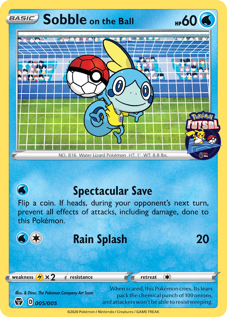 Sobble on the Ball (005/005) [Pokemon Futsal Collection] | Golgari Games