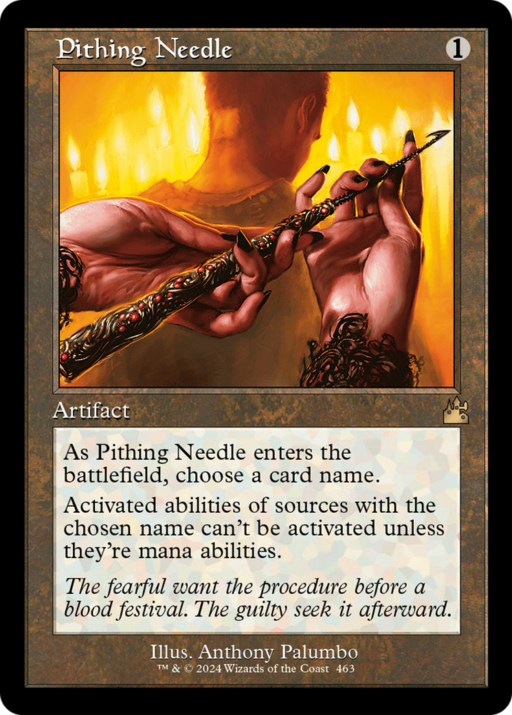 Pithing Needle (Retro Frame) [Ravnica Remastered] | Local Legends