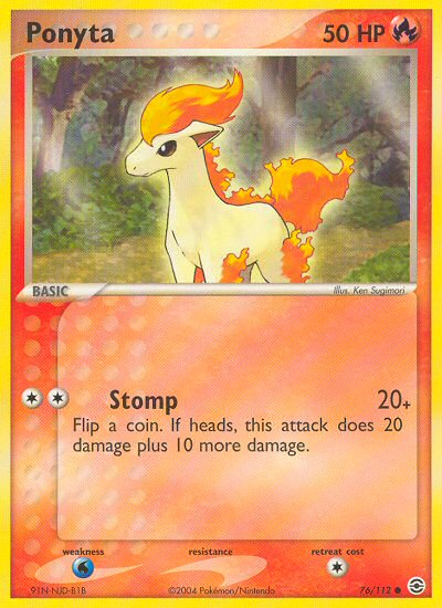 Ponyta (76/112) [EX: FireRed & LeafGreen] | Golgari Games