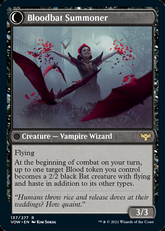 Voldaren Bloodcaster // Bloodbat Summoner [Innistrad: Crimson Vow] | Golgari Games