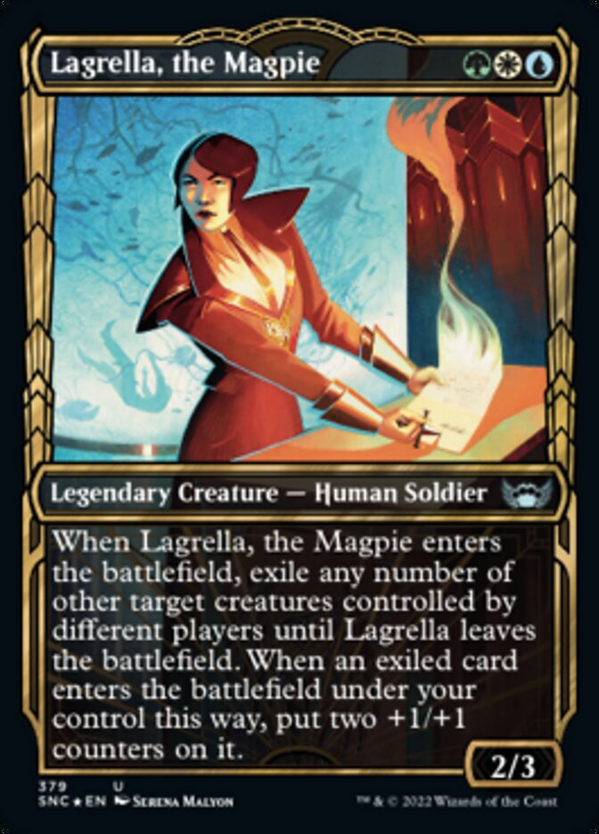 Lagrella, the Magpie (Showcase Golden Age Gilded Foil) [Streets of New Capenna] | Local Legends