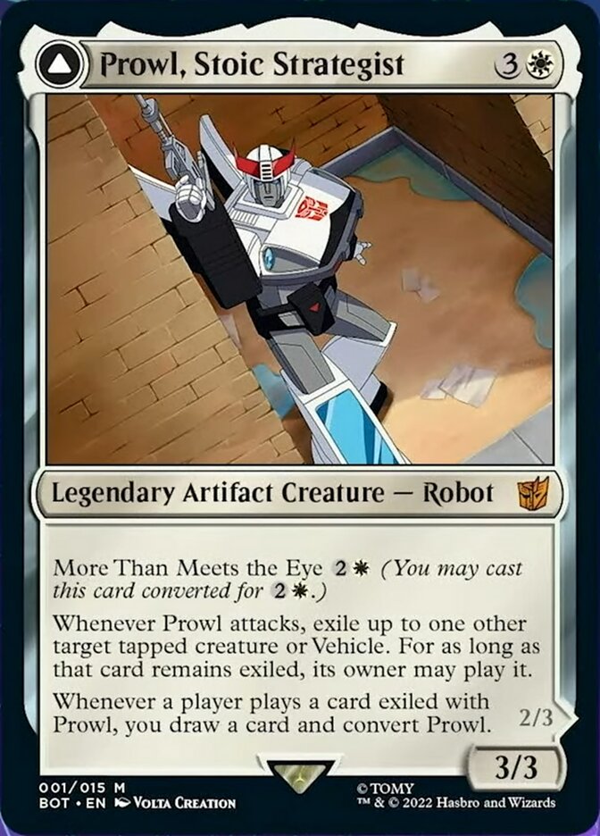 Prowl, Stoic Strategist // Prowl, Pursuit Vehicle [Universes Beyond: Transformers] | Golgari Games