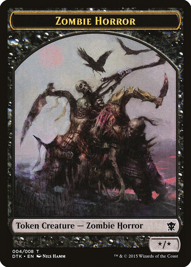 Zombie Horror Token [Dragons of Tarkir Tokens] | Golgari Games