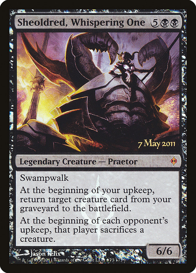 Sheoldred, Whispering One [New Phyrexia Prerelease Promos] | Local Legends