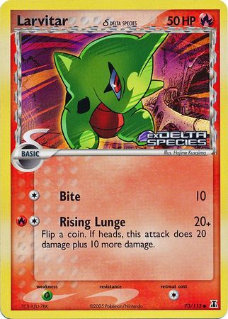 Larvitar (73/113) (Delta Species) (Stamped) [EX: Delta Species] | Golgari Games