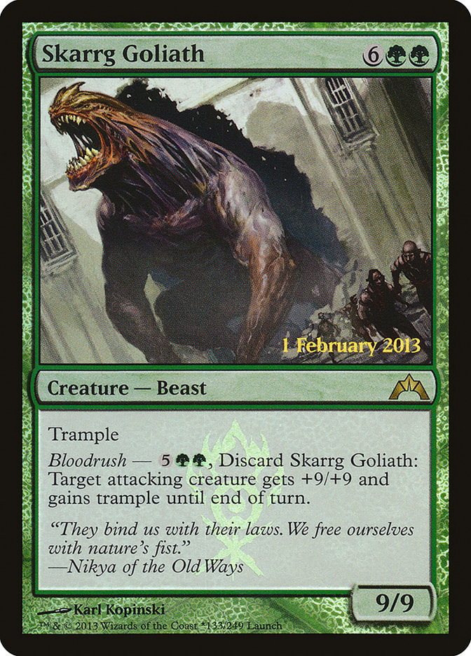 Skarrg Goliath (Launch) [Gatecrash Prerelease Promos] | Golgari Games