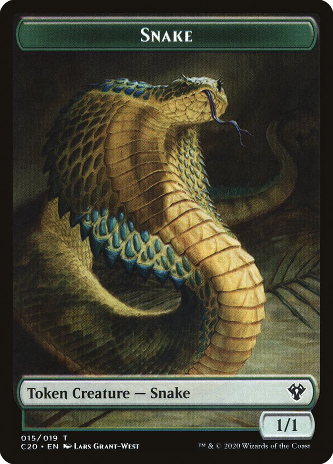 Beast (010) // Snake Double-sided Token [Commander 2020 Tokens] | Golgari Games