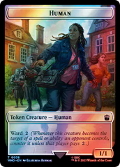 Human (0038) // Food (0059) Double-Sided Token (Surge Foil) [Doctor Who Tokens] | Golgari Games