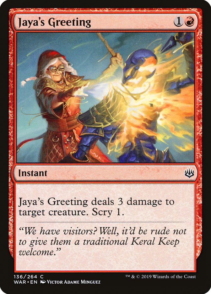 Jaya's Greeting [War of the Spark] | Local Legends