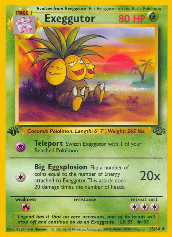 Exeggutor (35/64) [Jungle 1st Edition] | Golgari Games