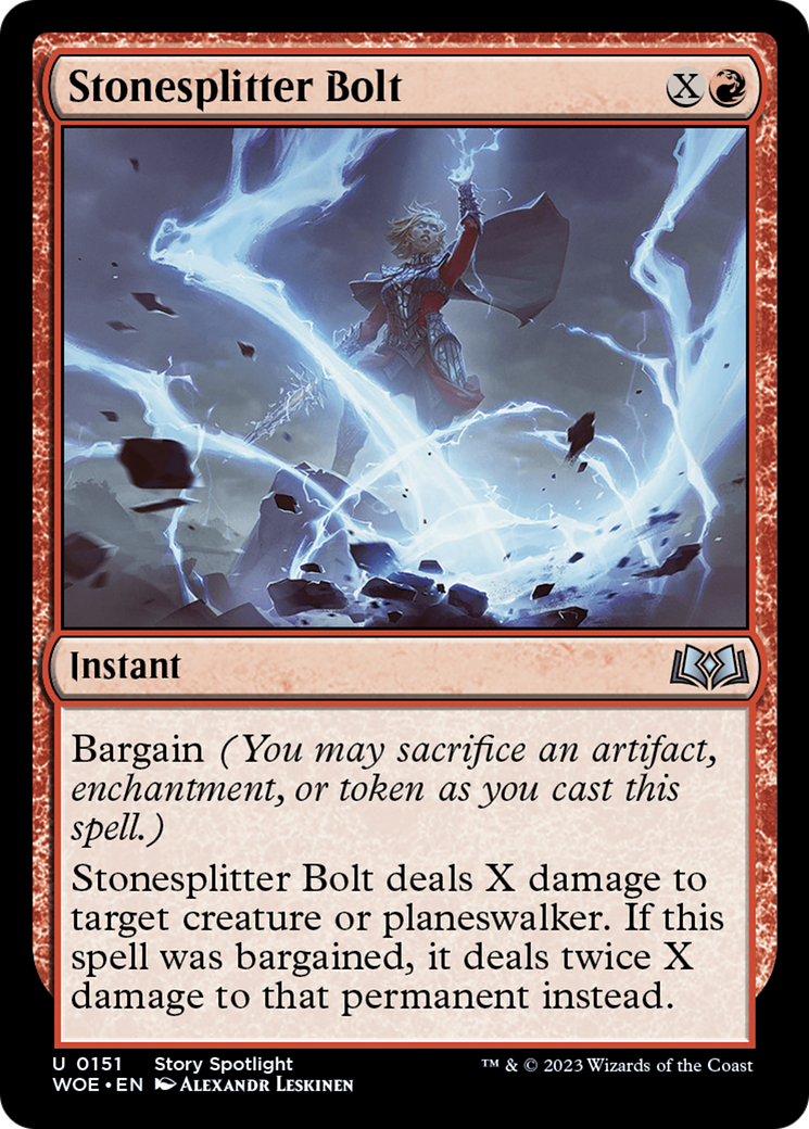 Stonesplitter Bolt [Wilds of Eldraine] | Golgari Games