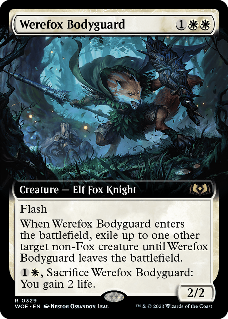 Werefox Bodyguard (Extended Art) [Wilds of Eldraine] | Golgari Games