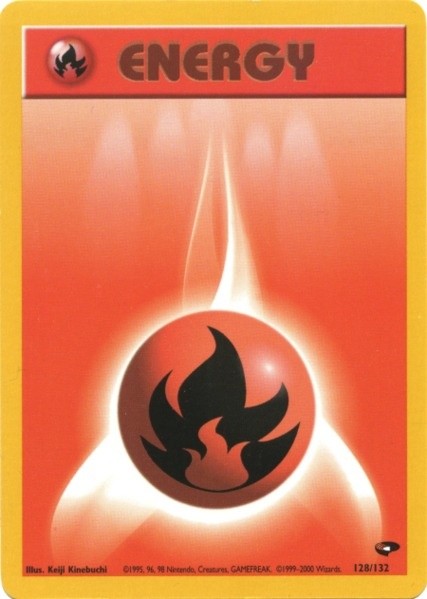 Fire Energy (128/132) [Gym Challenge Unlimited] | Golgari Games