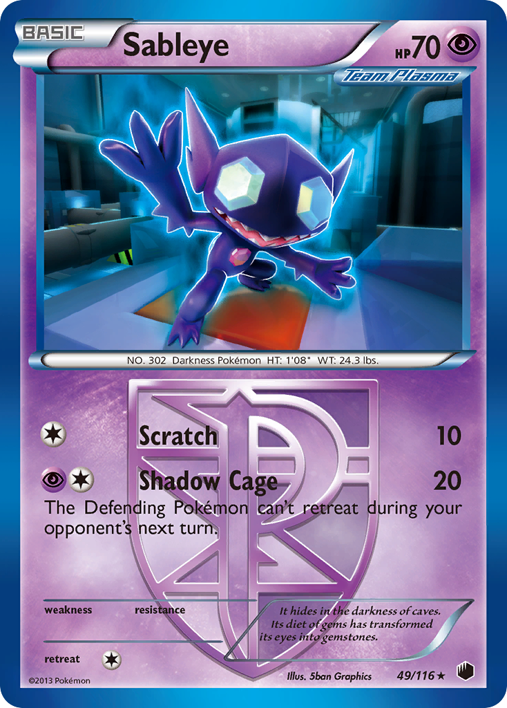 Sableye (49/116) [Black & White: Plasma Freeze] | Golgari Games