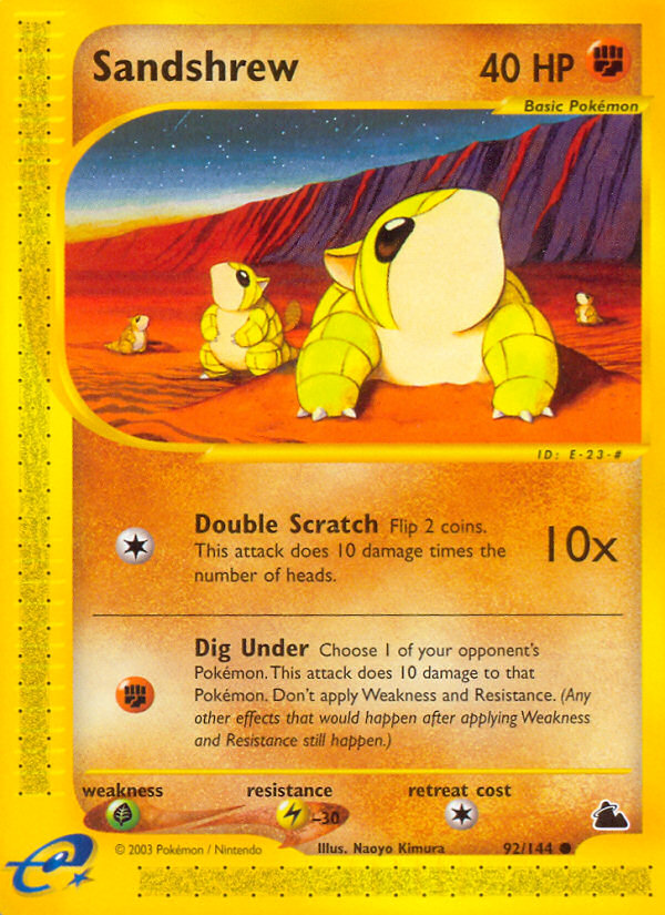 Sandshrew (92/144) [Skyridge] | Golgari Games