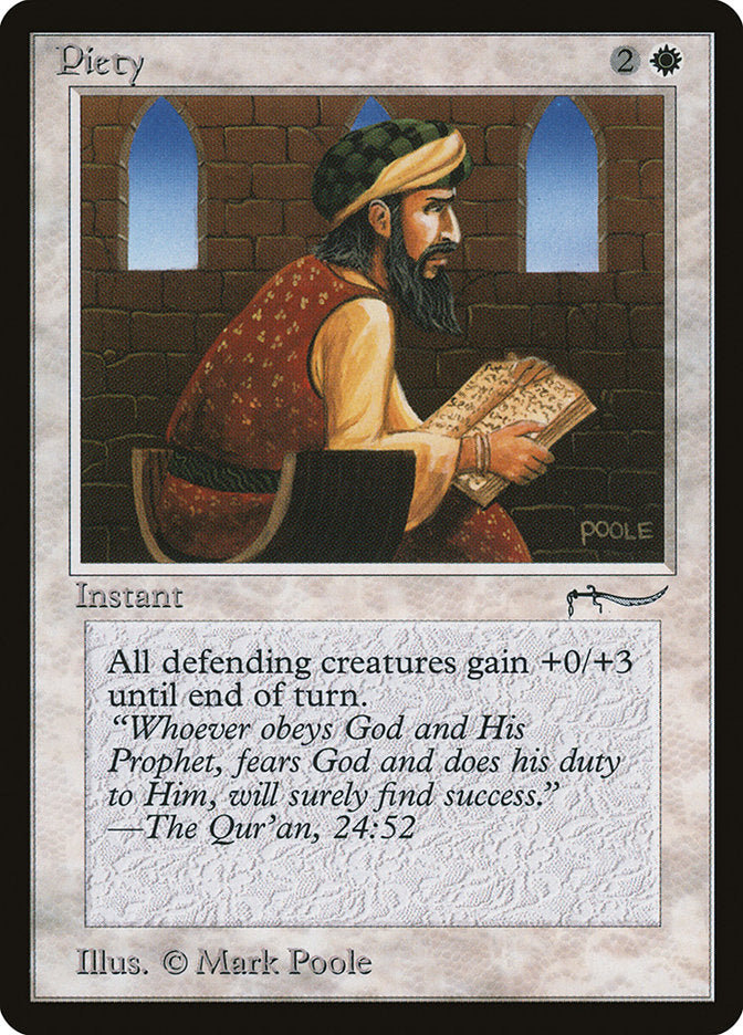 Piety (Dark Mana Cost) [Arabian Nights] | Local Legends