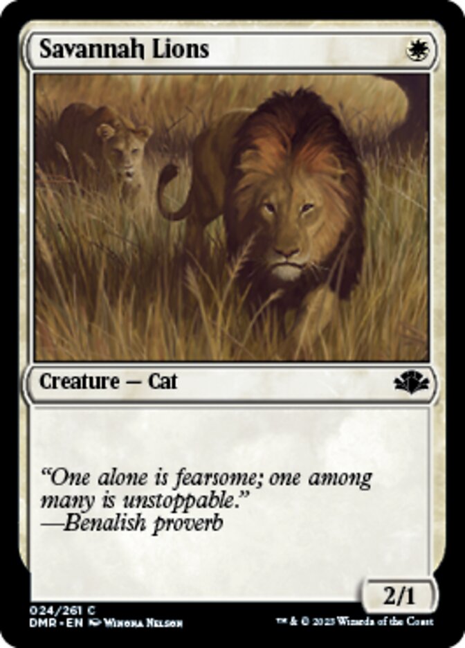 Savannah Lions [Dominaria Remastered] | Golgari Games