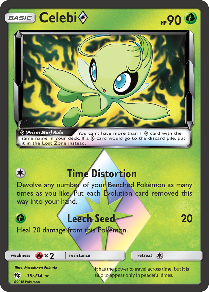 Celebi (19/214) (Prism Star) [Sun & Moon: Lost Thunder] | Local Legends