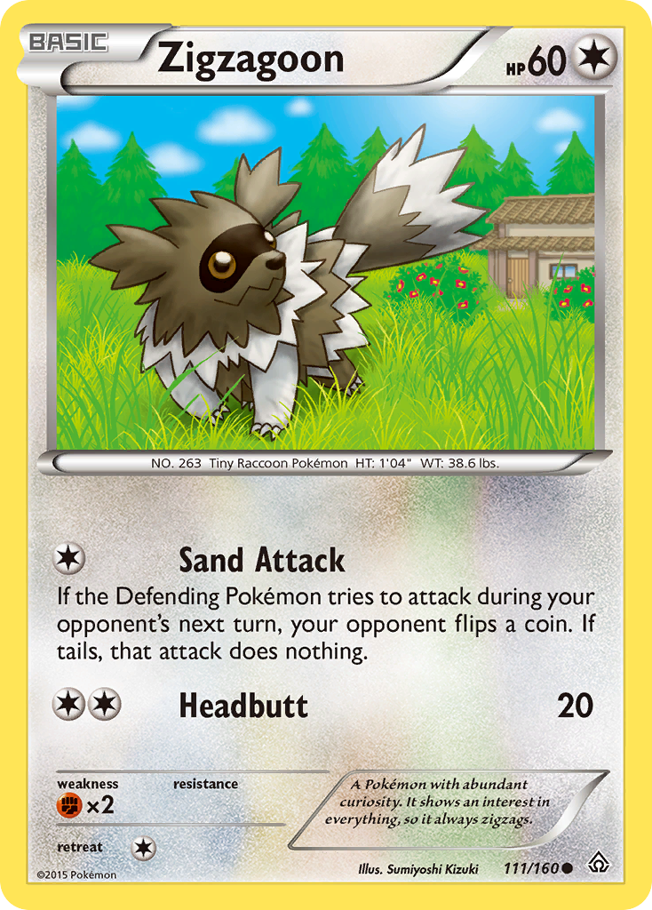 Zigzagoon (111/160) [XY: Primal Clash] | Golgari Games