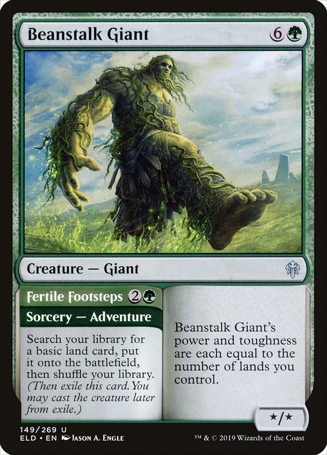 Beanstalk Giant // Fertile Footsteps [Throne of Eldraine] | Golgari Games