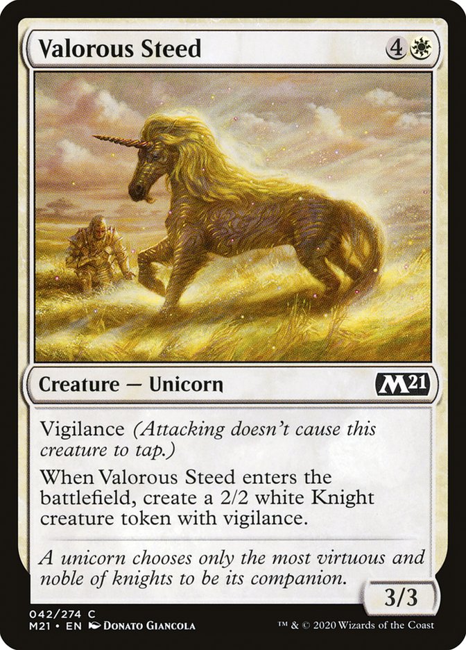 Valorous Steed [Core Set 2021] | Golgari Games