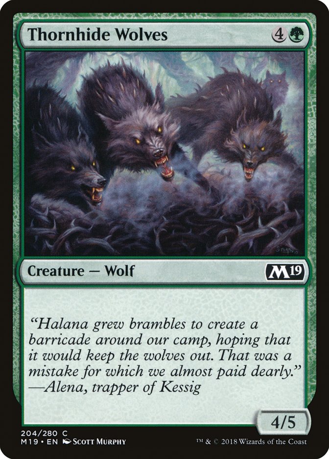 Thornhide Wolves [Core Set 2019] | Golgari Games