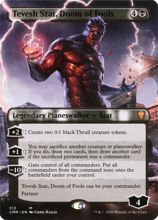 Tevesh Szat, Doom of Fools (Borderless) [Commander Legends] | Golgari Games