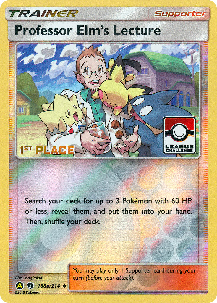 Professor Elm's Lecture (188a/214) (League Promo 1st Place) [Sun & Moon: Lost Thunder] | Local Legends