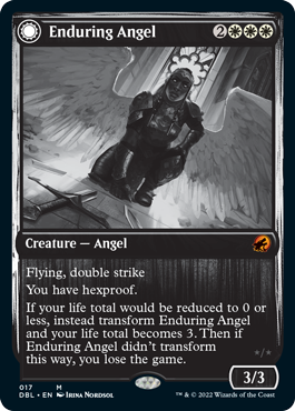 Enduring Angel // Angelic Enforcer [Innistrad: Double Feature] | Golgari Games