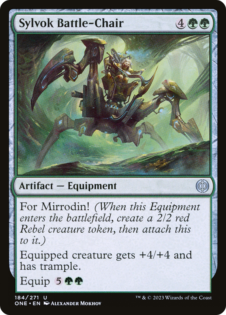 Sylvok Battle-Chair [Phyrexia: All Will Be One] | Golgari Games