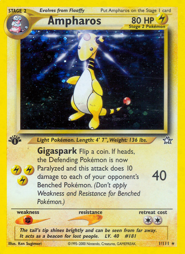 Ampharos (1/111) [Neo Genesis 1st Edition] | Golgari Games