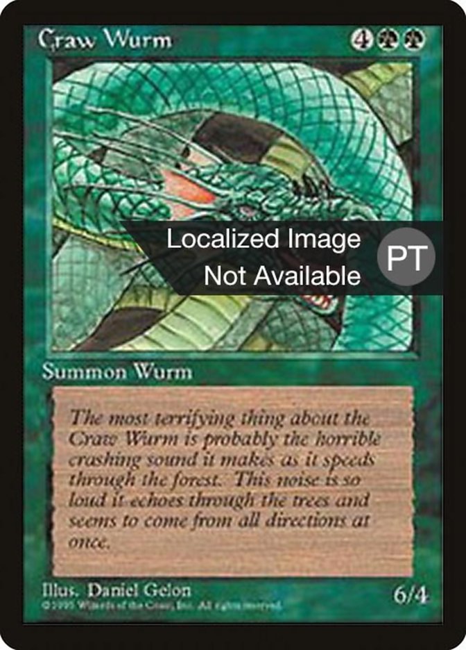 Craw Wurm [Fourth Edition (Foreign Black Border)] | Golgari Games