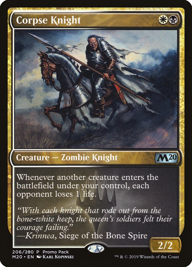 Corpse Knight (Promo Pack) [Core Set 2020 Promos] | Golgari Games