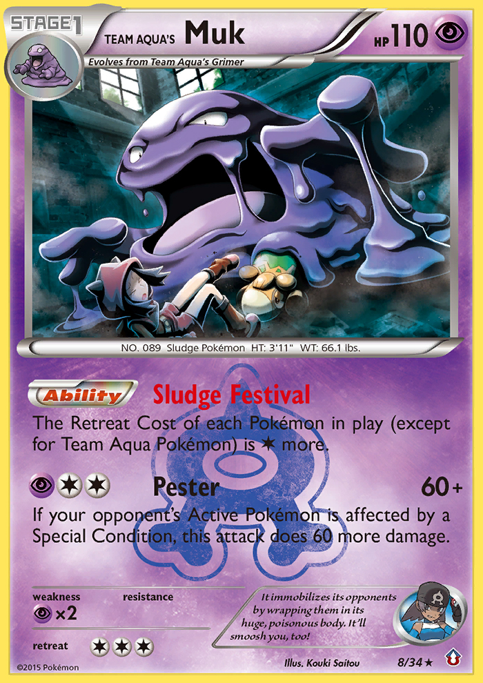 Team Aqua's Muk (8/34) [XY: Double Crisis] | Golgari Games