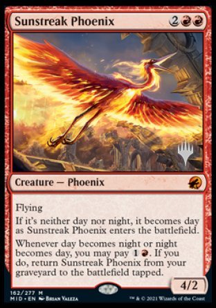 Sunstreak Phoenix (Promo Pack) [Innistrad: Midnight Hunt Promos] | Golgari Games