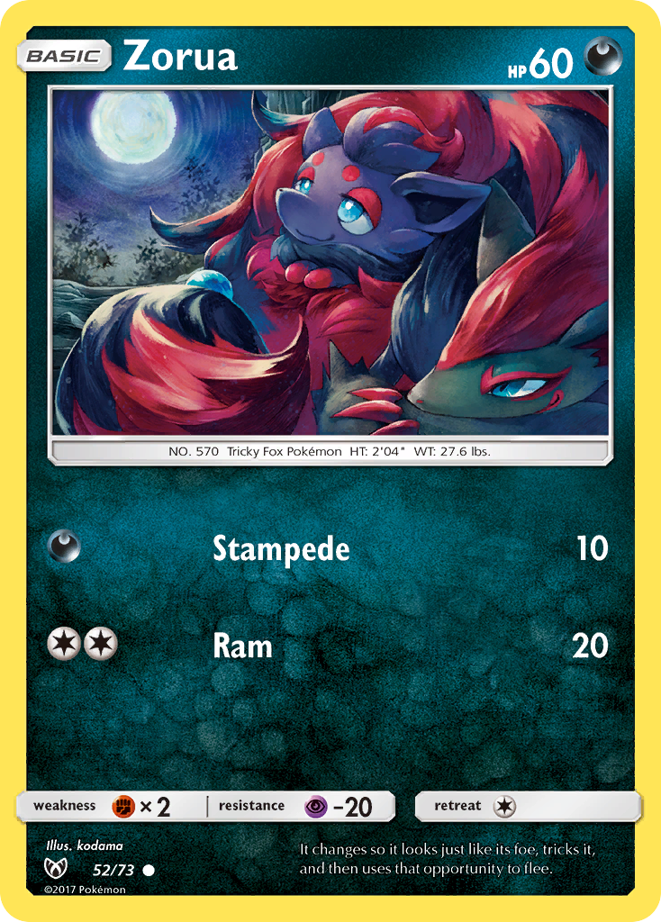 Zorua (52/73) [Sun & Moon: Shining Legends] | Golgari Games