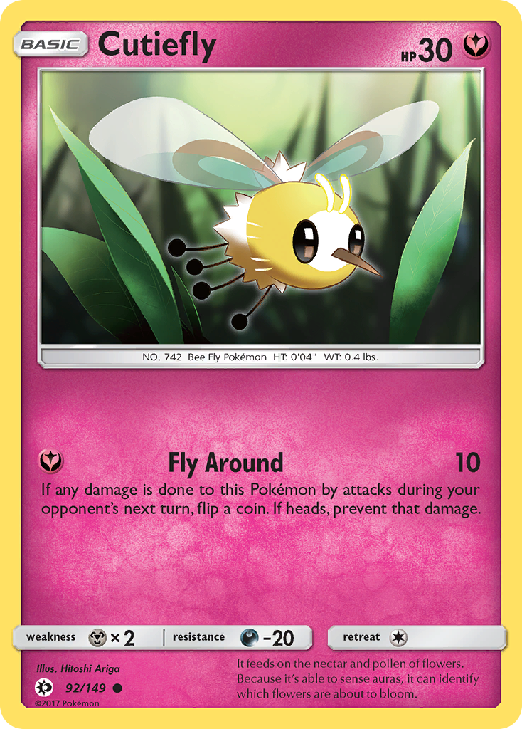 Cutiefly (92/149) [Sun & Moon: Base Set] | Golgari Games