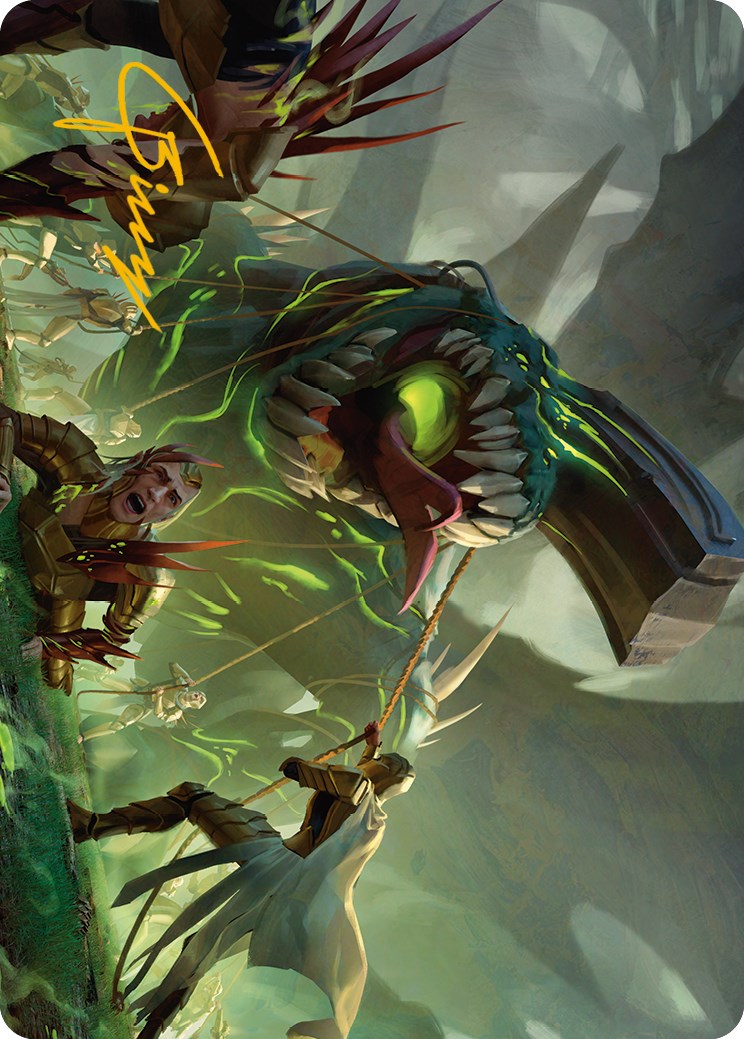 Noxious Assault Art Card (Gold-Stamped Signature) [Phyrexia: All Will Be One Art Series] | Local Legends