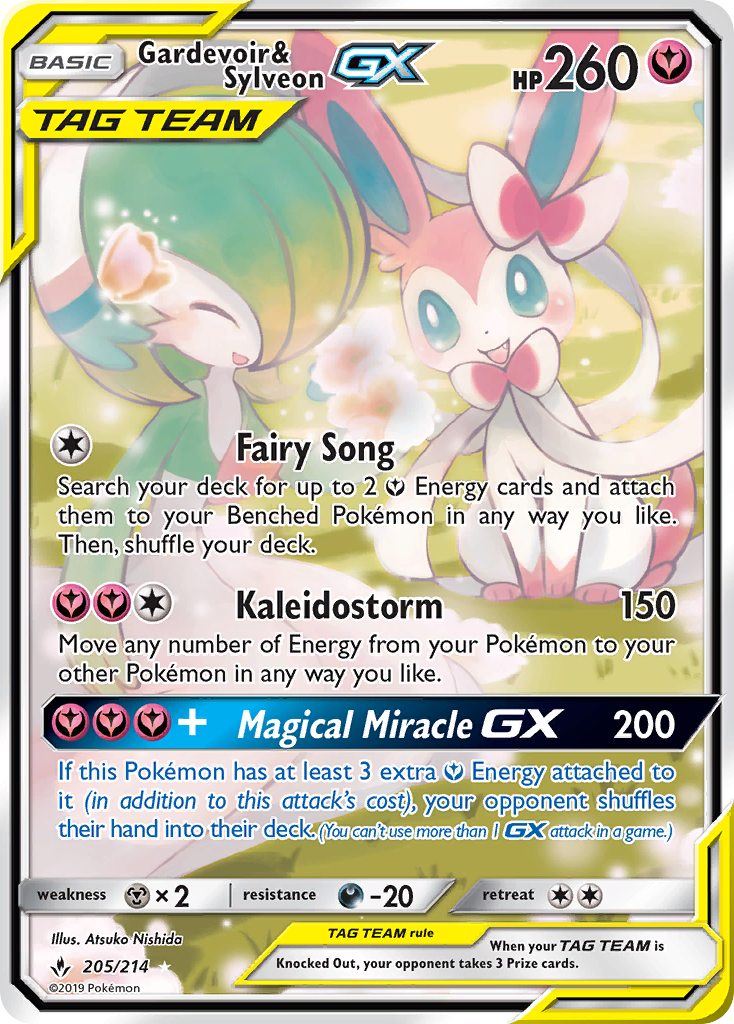 Gardevoir & Sylveon GX (205/214) [Sun & Moon: Unbroken Bonds] | Golgari Games