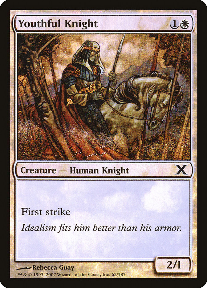 Youthful Knight (Premium Foil) [Tenth Edition] | Golgari Games