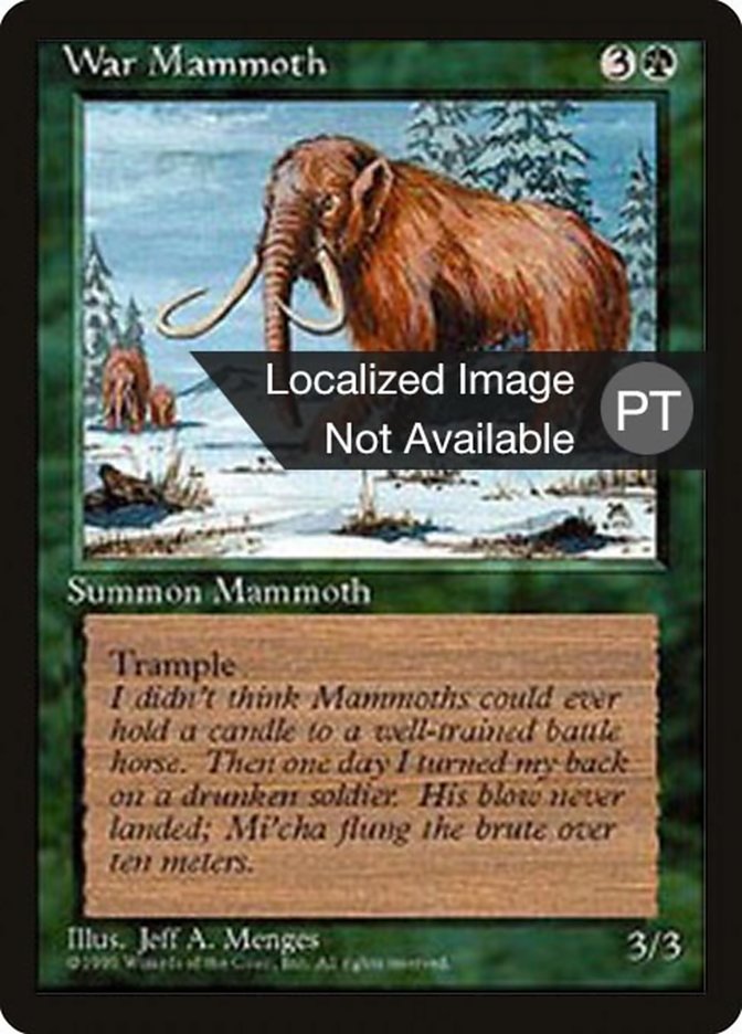 War Mammoth [Fourth Edition (Foreign Black Border)] | Golgari Games