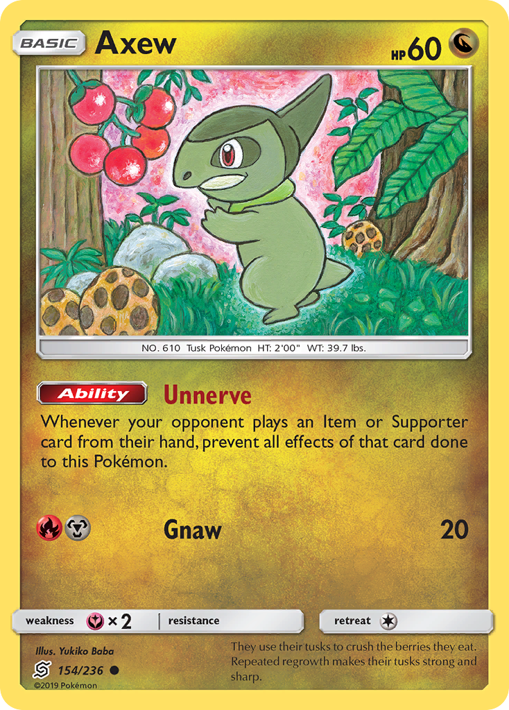 Axew (154/236) [Sun & Moon: Unified Minds] | Golgari Games