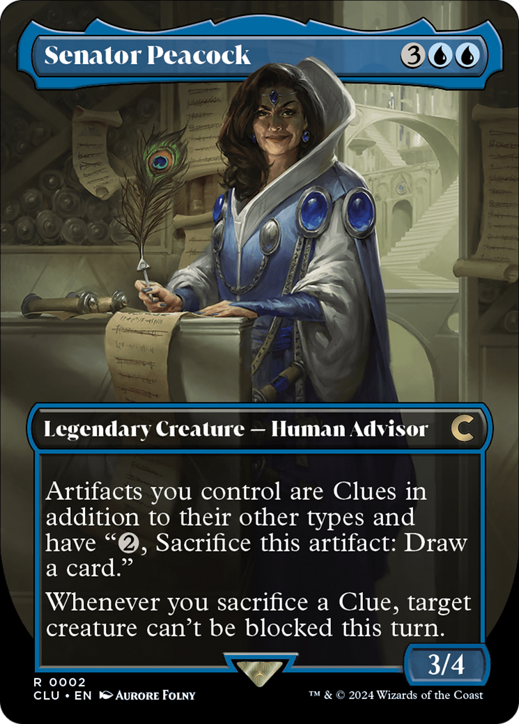 Senator Peacock (Borderless) [Ravnica: Clue Edition] | Local Legends