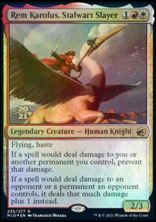 Rem Karolus, Stalwart Slayer [Innistrad: Midnight Hunt Prerelease Promos] | Local Legends