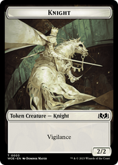 Knight // Food (0011) Double-Sided Token [Wilds of Eldraine Tokens] | Golgari Games